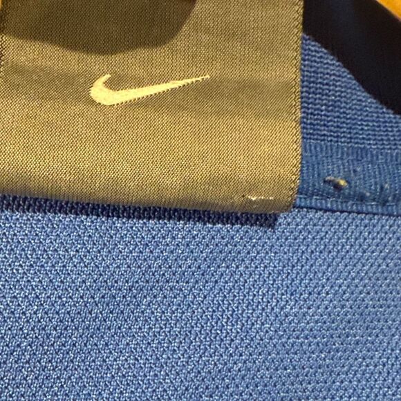 Nike Golf Dri-Fit Polo Mens Size L Blue Corporate Logo Performance Shirt Sporty - Picture 8 of 10